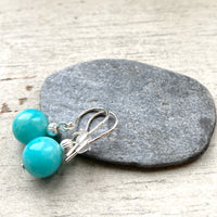 Amazonite drop earrings