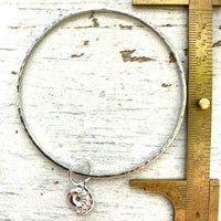 Forged sterling Silver bangles