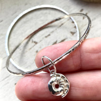 Forged sterling Silver bangles