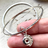 Forged sterling Silver bangles