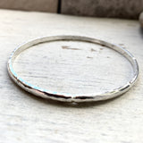 Forged sterling Silver bangles