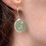 Amazonite  Fossil earrings