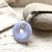 Selction of spiral rock pendants