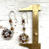 Tigers eye drop earrings