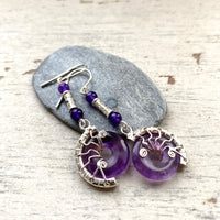 Amethyst Lyra Earrings