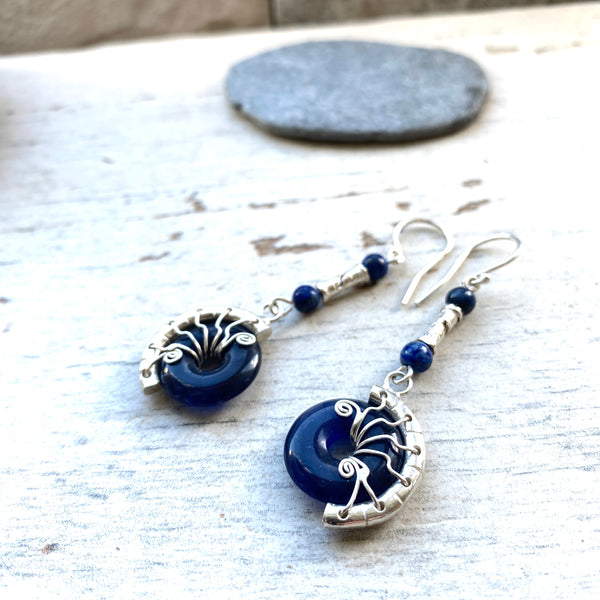 Sodolite Lyra earrings