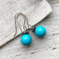Turquoise Silver drop earrings