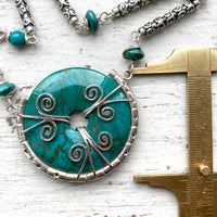 Chrycocolla statement necklace