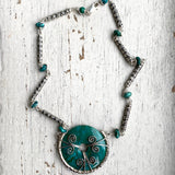Chrycocolla statement necklace