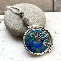 One of a kind rare Azurite Malachite Pendant