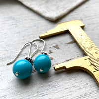 Dainty silver drop earrings