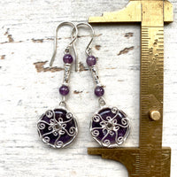 Amethyst Venus earrings