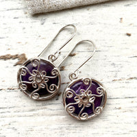 Amethyst Venus earrings