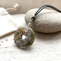 Selction of spiral rock pendants