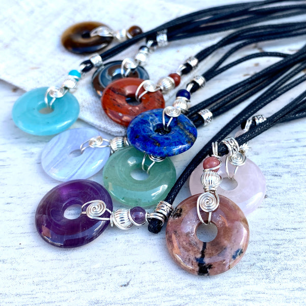 Selection of small Spiral rock pendants pendants