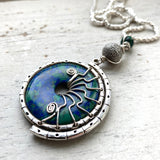 One of a kind rare Azurite Malachite Pendant