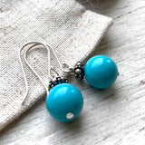 Turquoise Silver drop earrings