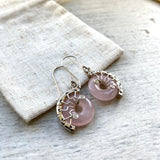 Rose Quartz Lyra  earrings