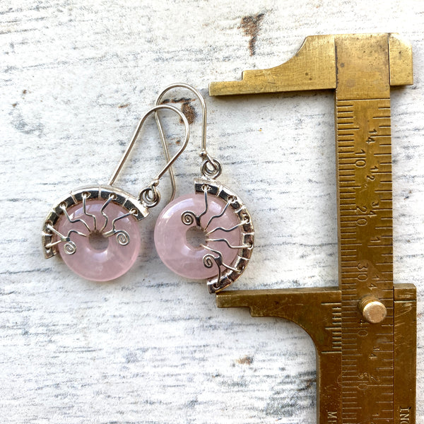 Rose Quartz Lyra  earrings