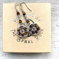 Tigers eye drop earrings