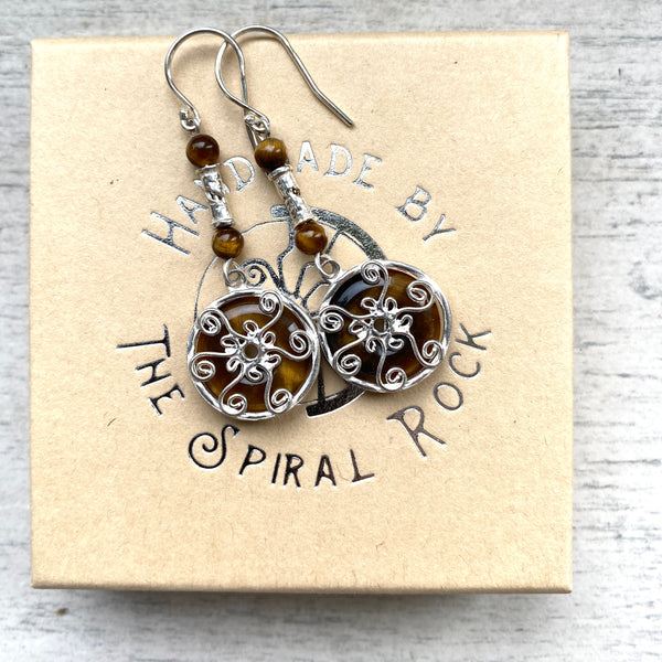 Tigers Eye Venus earrings