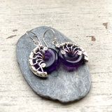 Amethyst Lyra Earrings