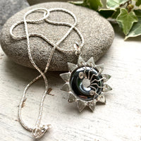 Hematite & Silver Star necklace