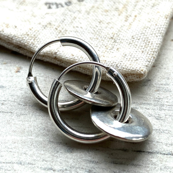 Sterling silver hoop earrings