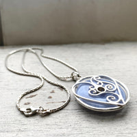 Entwined silver heart necklace