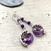 Amethyst Lyra Earrings