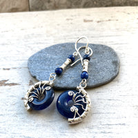 Sodolite Lyra earrings