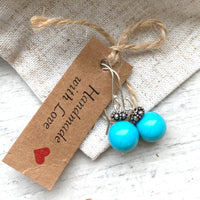 Turquoise Silver drop earrings