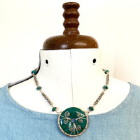 Chrycocolla statement necklace