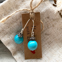 Turquoise Silver drop earrings