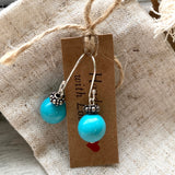 Turquoise Silver drop earrings