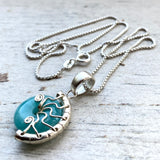Tiny Amazonite fossil pendant