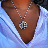 Hematite moon scape necklace