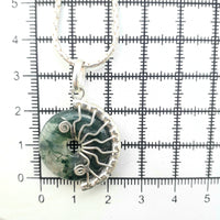 Moss Agate small Lyra necklace