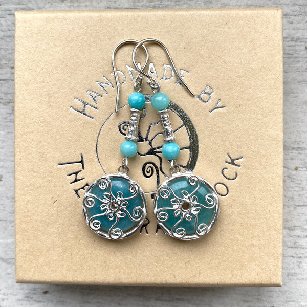 Amazonite  Venus earrings