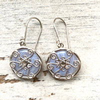 Blue Lace Agate venus earrings