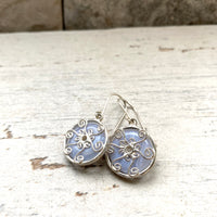 Blue Lace Agate venus earrings