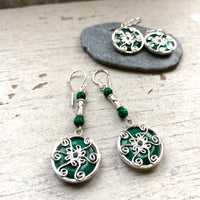 Malachite Venus earrings