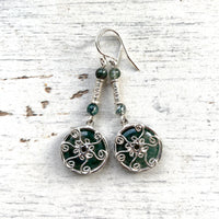 Moss Agate Venus earrings